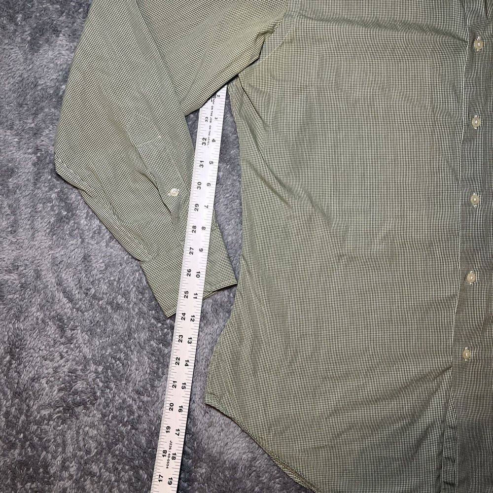 Lauren Ralph Lauren Men's 15.5 32/33 Long Sleeve Polo Shirt Green White Plaid - Picture 5 of 12